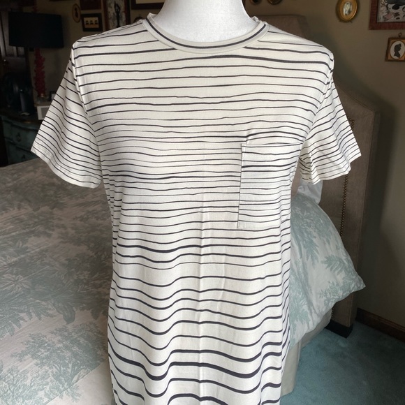 NWT Theory Striped T-Shirt Dress - Picture 2 of 11
